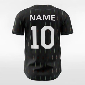 เสื้อเบสบอลและซอฟต์บอลแขนสั้นแบบแห้งเร็วขายดีที่สุด พิมพ์ลายแบบ Sublimation ไซส์ใหญ่สำหรับผู้ชาย พร้อมชื่อทีมและหมายเลข - Product Image 2