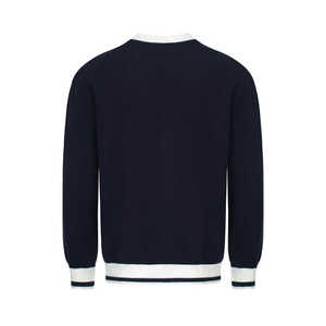 Manteau en tricot surdimensionné à col en V personnalisé avec logo OEM, vêtements d'hiver à la mode, cardigan décontracté à boutons 100% coton, pull en tricot pour homme - Product Image 4