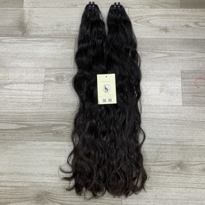 Paquetes de cabello vietnamita crudo ondulado natural Extensiones de trama de paquete dibujado doble Cabello humano Vietnam - Product Image 2