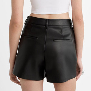 High Waist Breathable <b>Leather</b> <b>Shorts</b> for Women Top Quality New Style Custom Made Women <b>Leather</b> <b>Shorts</b> In Low MOQ - Product Image 2