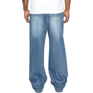Jean en denim ample et décontracté pour homme, coupe large, style streetwear, pantalon tendance - Product Image 4