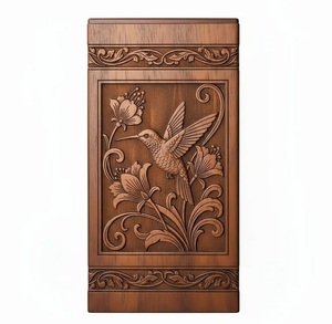 Handmade Wooden Cremation Urn Ocean Heart Resin Inlay <b>Memorial</b> <b>Box</b> Ocean Heart Resin Wooden Cremation Urn Handmade Ocean Wave - Product Image 1
