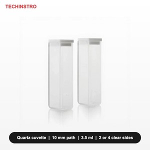 Cubeta de Cuarzo Personalizable, Ruta Óptica de 10 mm, 3.5 ml, 2 o 4 Lados Transparentes, OEM ODM, Tamaño Personalizado, Logotipo y Embalaje, Fabricante India - Product Image 1
