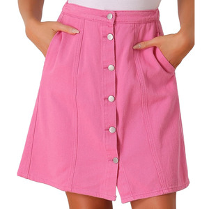 Customized Modern Denim Skirt for Ladies Summer Casual Wear Comfortable Waist Wholesale Market Women Demin Skirt - Product Image 1