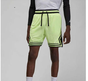 Men's Breathable Yellow Mesh Basketball <b>Shorts</b> Athletic Drawstring Striped <b>Shorts</b> Light Liquid Lime Black Elastic Waistband - Product Image 4