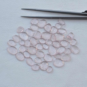 8mm 10mm 12mm Quartz Rose Naturel Tranche À Facettes Talpe Polki Cut Pierres Précieuses Pour La Fabrication De Bijoux AAA Qualité Pierres Semi Précieuses - Product Image 1