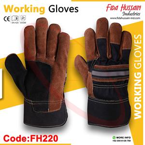 Gants de travail du cuir Gants de gréeur canadiens Guantes de Seguridad Gants en cuir du Pakistan - Product Image 2