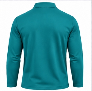 เสื้อโปโลแขนยาวผู้ชาย ยี่ห้อ Index Apparel สีเขียวอมฟ้า ปกติดกระดุม ด้านหน้ามีโลโก้ - Product Image 2