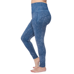 Leggings de yoga vintage sans couture respirants à taille haute élastique pour femmes en Spandex/Nylon avec logo personnalisé en gros - Product Image 1