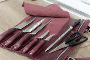 Bolsa de Almacenamiento para Cuchillos de Chef, Hecha a Mano, de Cuero Genuino, de Lujo, a Prueba de Olores, Protección Duradera, Diseño Moderno para Chefs de Restaurantes - Product Image 6