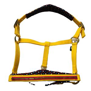 Cabestro de caballo de nuevo diseño con acolchado de tela de moda y puntadas de anillo brillante en el lado superior Equipo de caballo elegante - Product Image 1