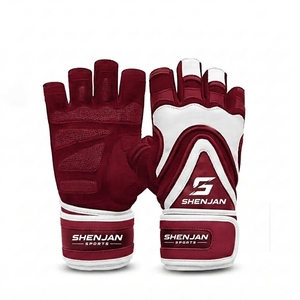 Guantes de Gimnasio de Cuero Originales Unisex para Fitness, Ejercicio y Levantamiento de Pesas, Guantes de Gimnasio de Cuero de Medio Dedo, Nuevos - Product Image 3