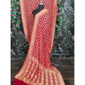 Elegante Saree Indio Neemzari Bandhani – Saree Teñido a Mano con Colores Vibrantes, Prenda Étnica de Diseño para Mujer - Product Image 1