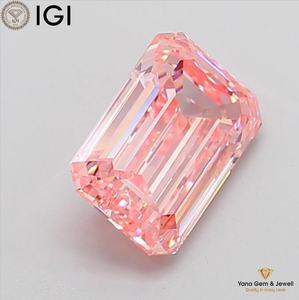 ใบรับรอง IGI เพชร CVD ขนาด 4.02 กะรัต สีชมพูสดใส ระดับความสะอาด VVS2 ทรงมรกต สำหรับจี้เพชรเดี่ยว ของขวัญ - Product Image 3