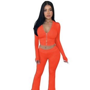 Yoga Set 2 Piece Women's Outfits <b>Workout</b> Fitness Jogger Leggings Set Long Sleeve Yoga <b>Jacket</b> Flare Pant Women Tracksuit Set 2026 - Product Image 6