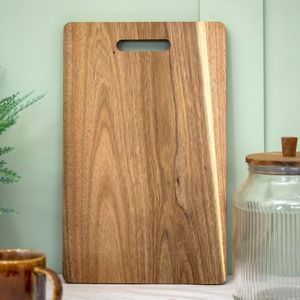Tabla de cortar rectangular de madera, grosor personalizado, ecológica, apta para contacto con alimentos, segura y duradera, bloque para cortar carne - Product Image 5