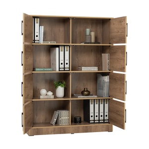 Mueble de Almacenamiento Contemporáneo de 8 Puertas, Estante Organizador de Madera para el Hogar, Oficina, Sala de Estar - Product Image 2