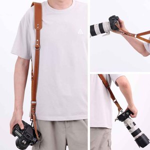Correa de Cuero Resistente para Cámara, Soporte Doble para Hombro y Pecho, para Cámaras DSLR y sin Espejo, Accesorios de Fotografía - Product Image 6
