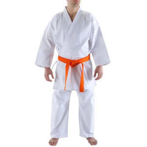 Ensemble d'uniformes de karaté assortis pour la famille, Gi d'arts martiaux blanc avec ceinture orange, tenue d'entraînement pour père, fils, fille, adultes et enfants - Product Image 2