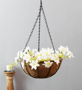Classic Metal Hanging Flower <b>Basket</b> Hot Selling 2023 <b>for</b> Outdoor Window Decor <b>Plants</b> Flowers Pot Garden Home Yard Made in India - Product Image 2