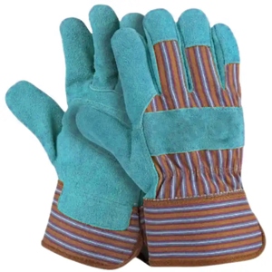 High Quality Reinforce Cowhide Split Work <b>Gloves</b> <b>Long</b> Lasting Comfortable Construction Hand Protection Reflective Safety Feature - Product Image 2