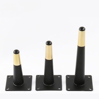 Pieds de meubles en métal modernes et roulettes, ensemble de remplacement pour canapé, pieds de meuble, finition noire, dorée, chromée, pieds de table en fer pour bricolage