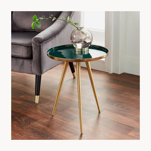 Table d'appoint moderne en métal de luxe, design élégant et personnalisé, mobilier haut de gamme pour la maison, qualité d'exportation. - Product Image 3