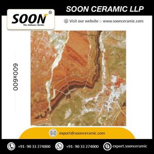 กระเบื้องบุผนังพอร์ซเลนลายหินอ่อนฟรอสติน ผิวมันเงา ขนาด 600x600 มม. ลายหินธรรมชาติ สำหรับตกแต่งภายใน ป้องกันแบคทีเรีย - Product Image 3