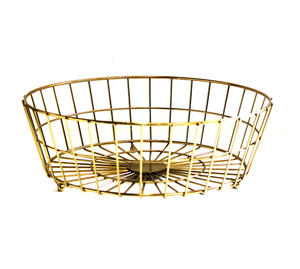 Premium Round Wire Iron Storage <b>Basket</b> for Kitchen Counter Dining Fruit <b>Bread</b> and Utility Organizer - Product Image 3