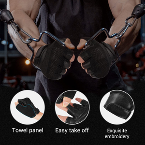 Guantes de Gimnasio de Silicona Negros Fawn International con Cierre de Cordones, Duraderos, Antideslizantes, Protección para la Palma, Unisex, para Levantamiento de Pesas, Personalizables - Product Image 2