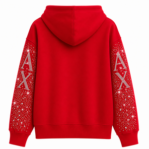 เสื้อสเวตเชิ้ตผู้ชายแบบซิปเต็มตัว ผ้าฟลีซหนานุ่ม กันหนาว ตกแต่งคริสตัลวิบวับ ระบายอากาศได้ดี ไม่เป็นขุย สไตล์สตรีทแวร์ - Product Image 2