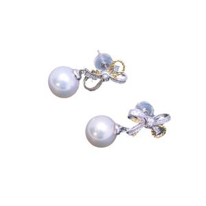 Pendientes Colgantes Minimalistas de Plata S925 con Circonitas Redondas de 8-9 mm de Zhuji Danshui, con Luz Intensa y Pequeñas Imperfecciones, Venta al por Mayor - Product Image 5