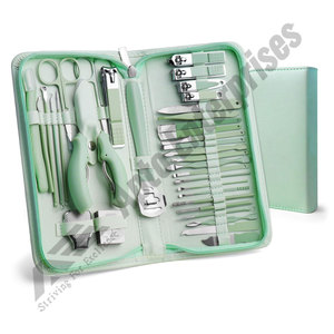 ชุดทำเล็บมืออาชีพสำหรับทำเล็บมือผู้หญิงชุดทำเล็บมือเล็บเท้าสแตนเลสกรรไกรตัดเล็บดูแลเล็บแบบเดินทาง - Product Image 1