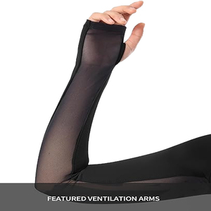 Haut de sport noir à manches longues et col montant zippé pour femme, idéal pour l'équitation, avec service OEM ODM - Product Image 5