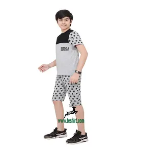 children Capri Set Wholesale Designer Boys Pants Trousers tshirt Summer Clothes india soft trendy clothing online shopping sale