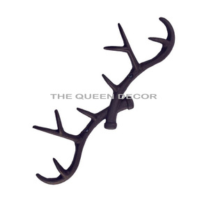 Top Quality Rustic Cast Iron Metal Antler Shape Wall Hook <b>Hanger</b> Use Home Storage Bedroom At Competitive Price - Product Image 1