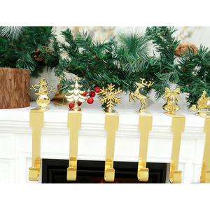 Latest Design Silver Gold Polished Metal <b>Stocking</b> <b>Holder</b> High Demand Products Christmas <b>Stocking</b> Metal Ornaments Supplies - Product Image 4