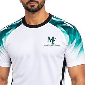 เสื้อฟุตบอลผู้ชายแฟชั่นพรีเมียมใหม่ ระบายอากาศ แห้งเร็ว 100% โพลีเอสเตอร์ ปรับแต่งได้ ดีไซน์ล่าสุด ชุดกีฬาฟุตบอล MANGOES - Product Image 5