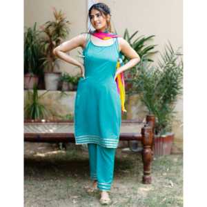 Traje de Chifón Teñido Anudado Transpirable para Mujer Lavish Blooming Rama Green Disponible en Talla XS - Product Image 5