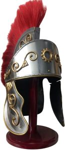 Casco de Caballero Imperial Romano de Acero, Armadura Medieval Antigua para Reenactamiento y Coleccionistas, Acabado Plateado - Product Image 3