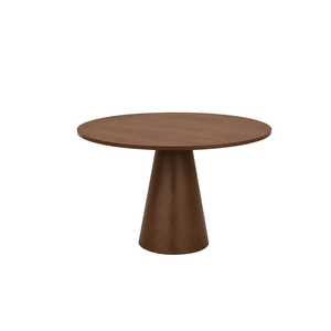 Ensemble de salle à manger rond en teck scandinave moderne, éco-responsable, fait main, de la marque ARTERRA, avec table à lattes et chaises, meubles pour la maison - Product Image 3