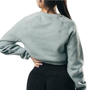 Conjunto de Sudadera Corta y Pantalones Deportivos con Logotipo Personalizado para Mujer, Top Corto Informal de Invierno para Mujer, Sudaderas Cortas Totalmente Personalizadas - Product Image 5