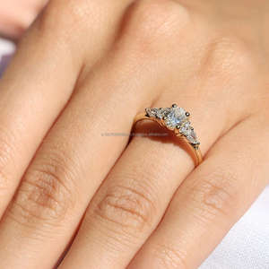 Arin Eternity Band IGI/GIA Oval Lab Grown Diamond Anillo de oro de 14K Wedding Party Compromiso/Wedding Band Lab Creado para mujeres - Product Image 1