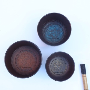 Cuencos Tibetanos de Aluminio Personalizados de Alta Calidad, Cuenco de Sonido para Meditación, Grabado a Mano, Terapia de Sonido Tibetana - Product Image 6