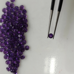 Ametyste africaine naturelle, taille brillant ronde 3,5 mm, pierres précieuses de qualité supérieure pour la fabrication de bijoux - Product Image 1