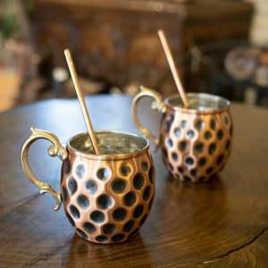 Mug à Moscow Mule en cuivre 100% fait main, Mug en cuivre martelé, Mug à cocktail en cuivre, Mug en cuivre fait main, Mug en cuivre massif - Product Image 1