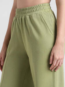 กางเกงขายส่งผ้าฝ้าย 100% กางเกงผู้หญิงทรงหลวมแบบสั่งทำพิเศษ กางเกงวอร์มขาบานทรงลำลอง กางเกงวอร์มผู้หญิงแบบซักพิเศษ - Product Image 4