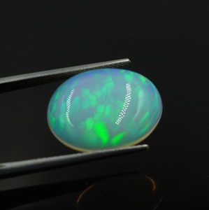 Ethiopian <b>Honey</b> Comb Opal Gemstone: 6.20ct Oval Cabochon for Jewelry - Product Image 2