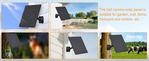 Panneau solaire ETFE IBC 10W 5V 5.7V avec câble Type-C de 2m, montage mural, étanche IP66, utilisation extérieure, alimentation pour caméra de sécurité, sonnette de porte - Product Image 6