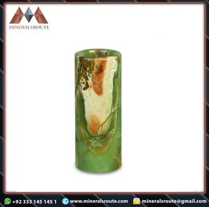 ISO9001 Fabriqué à la main de haute qualité multi-vert Onyx fleur Vase écologique forme naturelle décoration de mariage cadeau décoratif pour la maison - Product Image 3